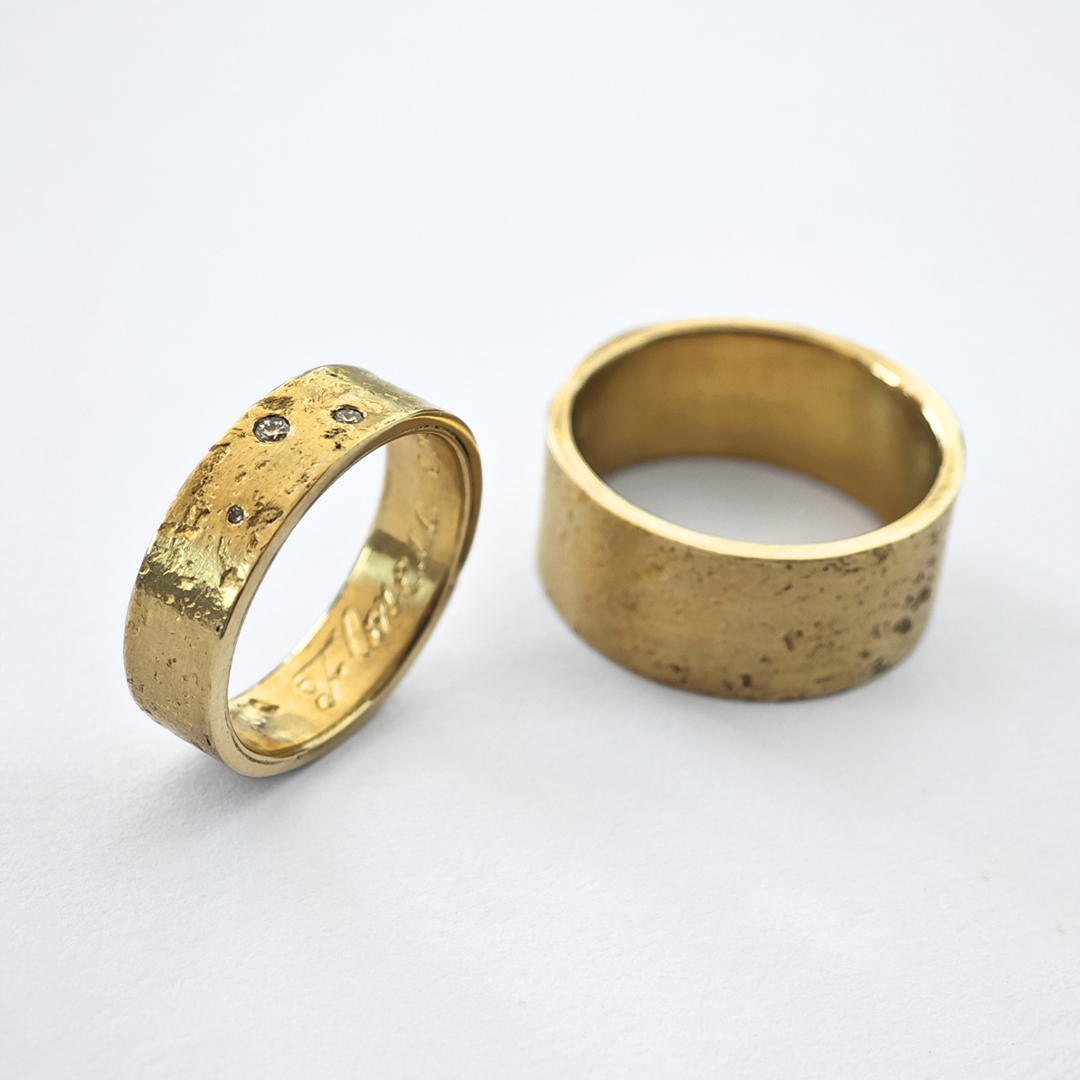 Argollas de Matrimonio Orgánicas Oro 18k