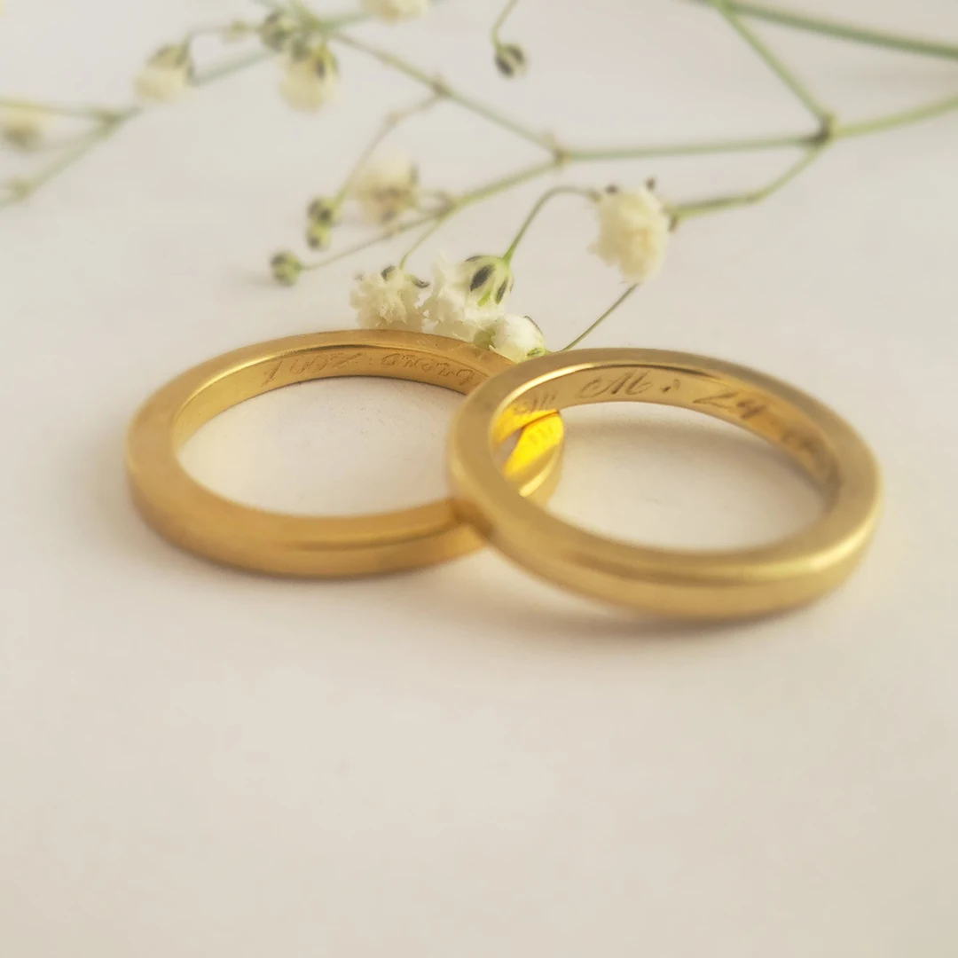 Argollas de matrimonio en oro 18k